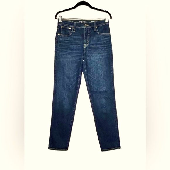 NEW J. Crew Tall Mid-Rise Slim Jean in 2003 Super-Stretch in Dark Blue, Size 28T - Picture 4 of 15